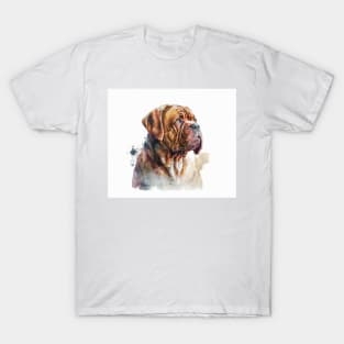 French Mastiff Watercolour T-Shirt